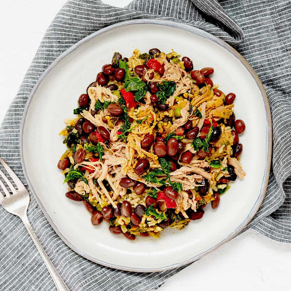 Garlic Pulled Pork with Black Beans & Spinach - Image 2