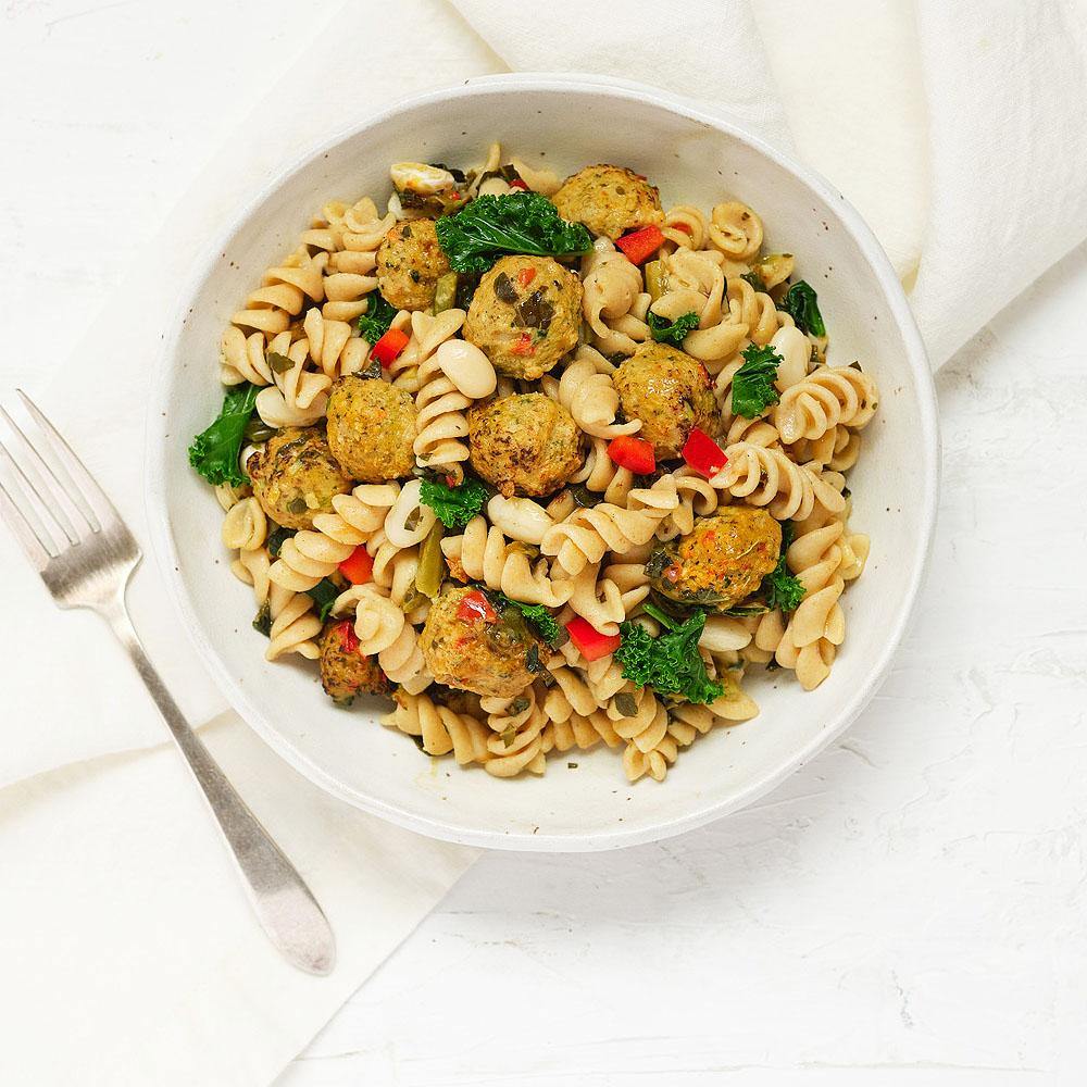 Garlic Wine Pasta with Chicken Meatballs - Image 2