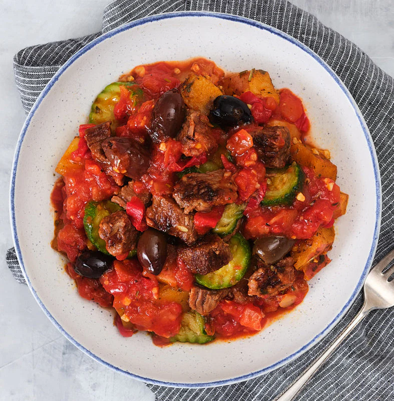 Mediterranean Style Tomato, Steak & Vegetable Stew with Brown Rice & Kalamata Olives - Image 3